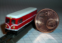 Bild vom Modell der EA01 mit 5-Cent-Münze