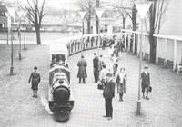 A krauss engine at the International Hygiene Exhibition in Dresden in the year 1930.