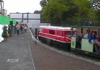 Two trains at zoo station