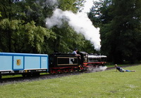 Two trains at zoo station