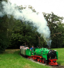 Foto: Lilliputspoorlijnen Dresden - Stoomlocomotief Moritz (nummer 003)