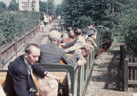 Bild Historische Aufnahme von der Einfahrt in den Bahnhof Frohe Zukunft