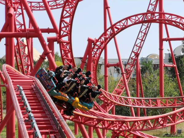 Achterbahn in Belantis