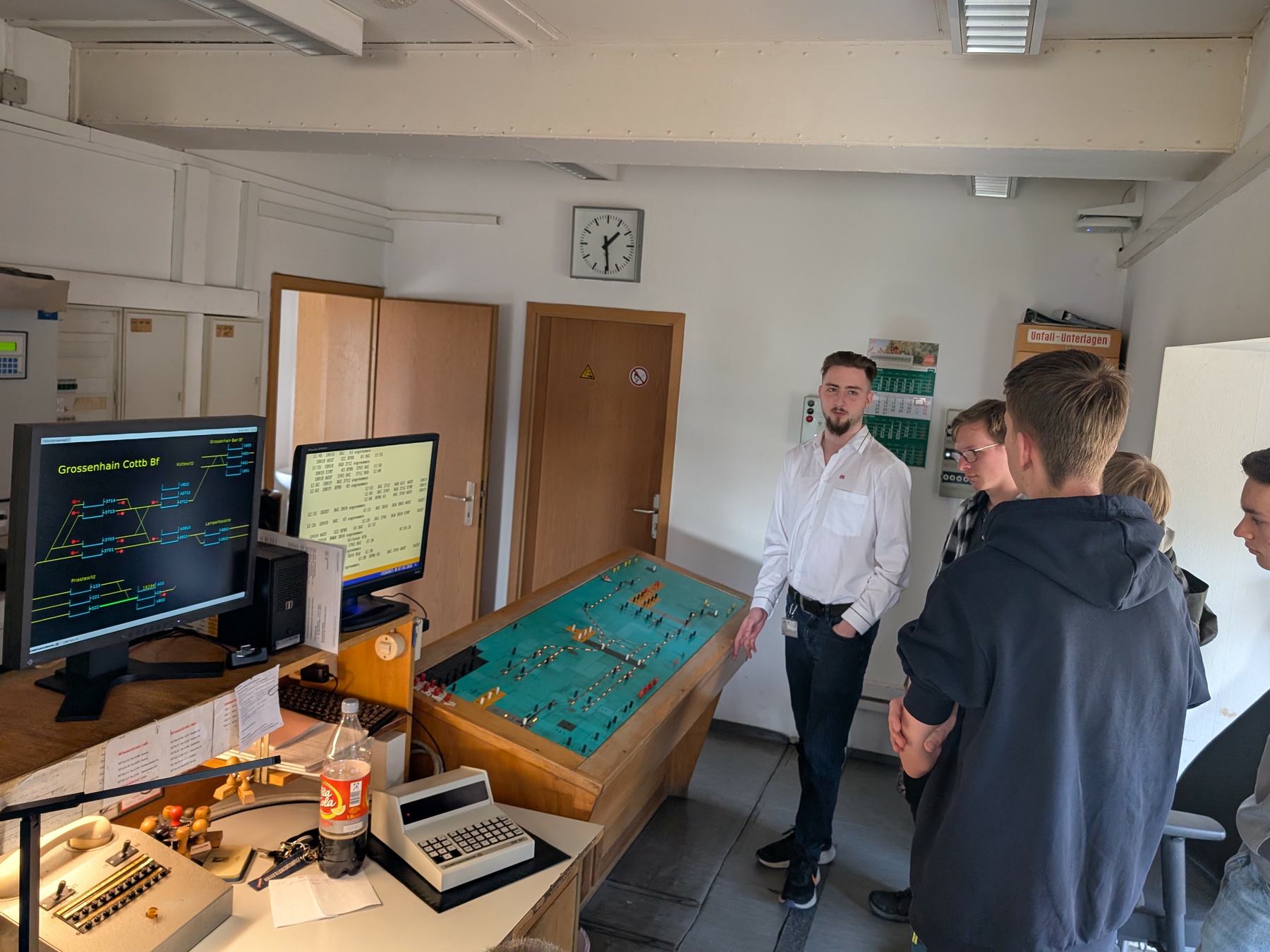 Parkbahner vor dem Stellpult